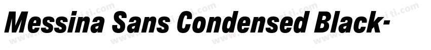 Messina Sans Condensed Black字体转换